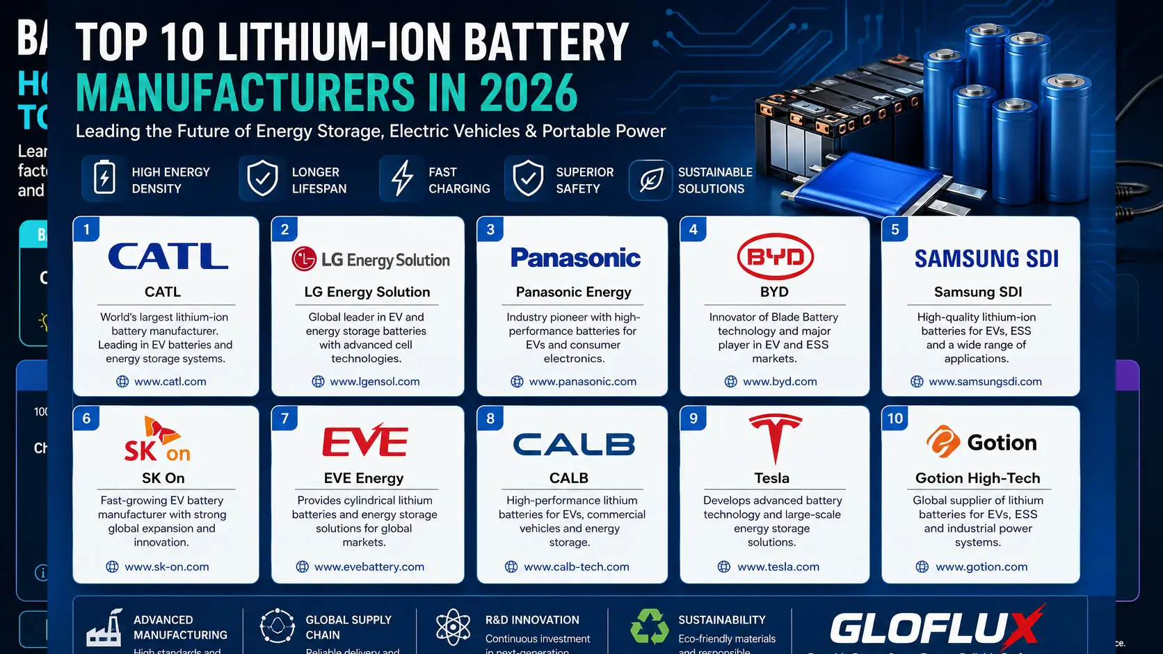 Top 10 Hersteller von Lithium-Ionen-Akku