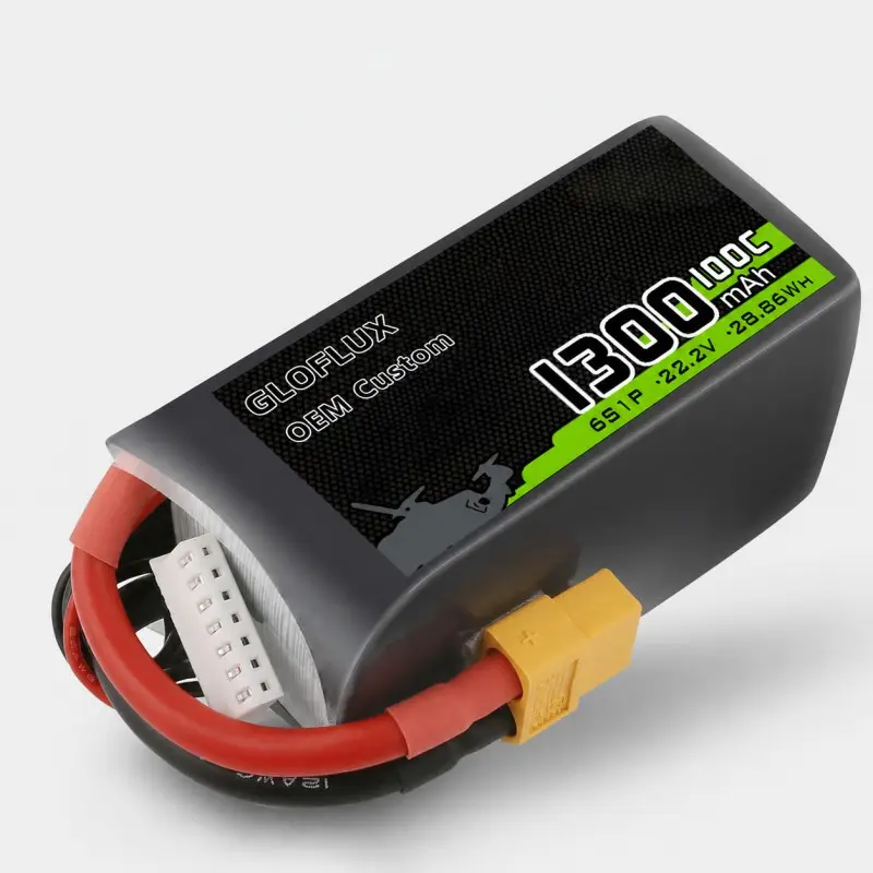 1300mAh 100C 6S 22,2V LiPo-Batterie für FPV-Drohnen und Cinewhoop-Flugzeuge