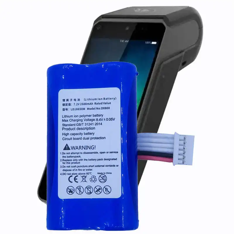 7,2V 2600mAh Lithiumbatterie-Ersatz für Ingenico AXIUM DX8000 POS-Terminal