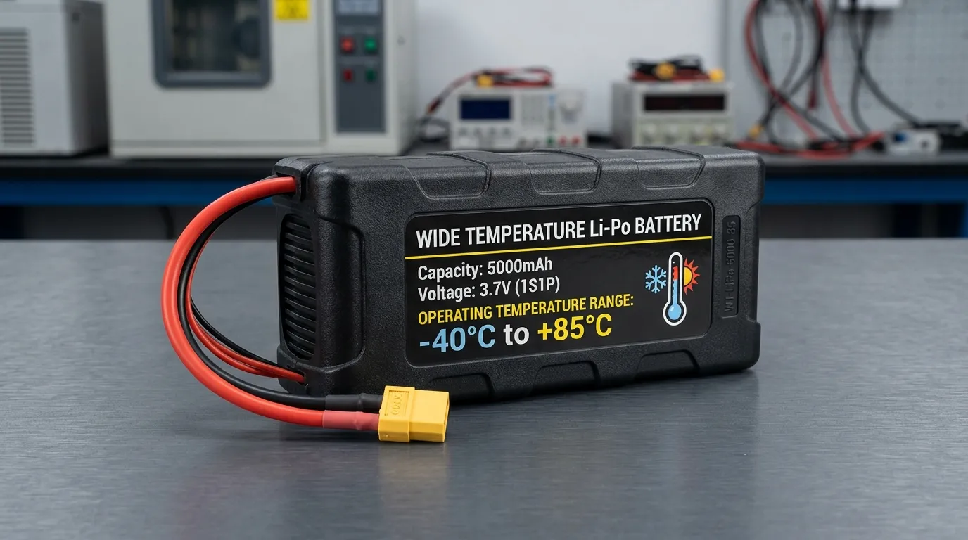 Weittemperatur-Lithium-Polymer-Batterie