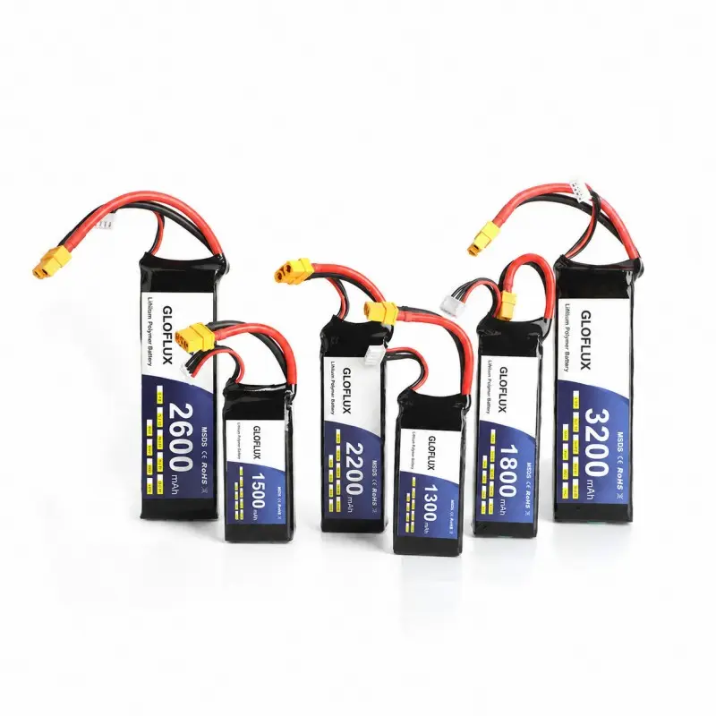 50C 100C FPV-Drohnenakku mit 1100mAh 1300mAh 1550mAh 1800mAh Kapazität