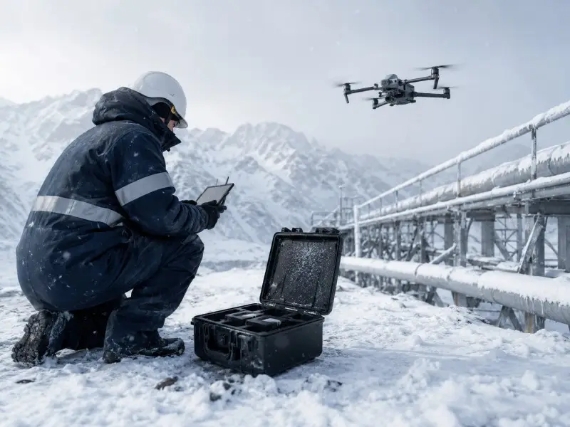 Niedrigtemperatur-Lithium-Polymer-Batterie treibt ein Kaltketten-Tracking-Gerät in einem gekühlten Lagerhaus an