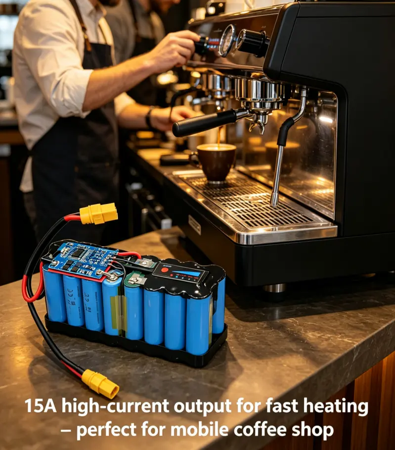 Individuelle 14,8V-Lithium-Ionen-Batterielösung für tragbare Kaffeemaschinen